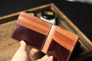 L-Shaped Long Wallet in Marbled Color 8 Shell Cordovan and