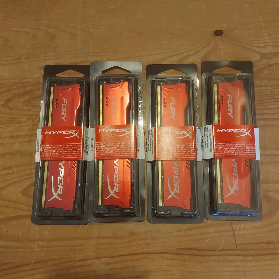 HyperX Fury DDR3 8GB RAM, Computers & Tech, Parts & Accessories ...