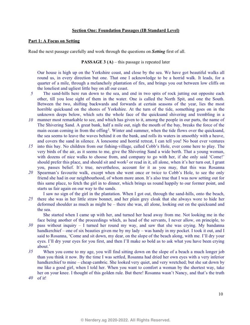 ib english literature written assignment example