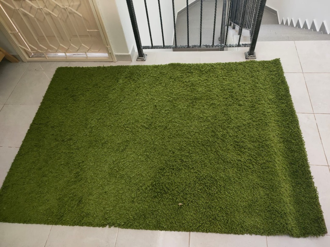 Ikea Hampen Rug, Green, Furniture & Home Living, Home Decor, Carpets