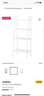 Ikea Lerberg steel ladder shelf storage