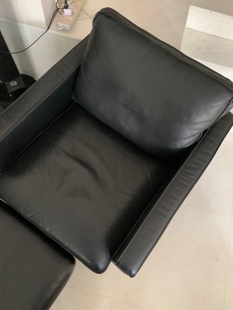 IKEA Mellby leather chair, Furniture & Home Living, Furniture, Chairs