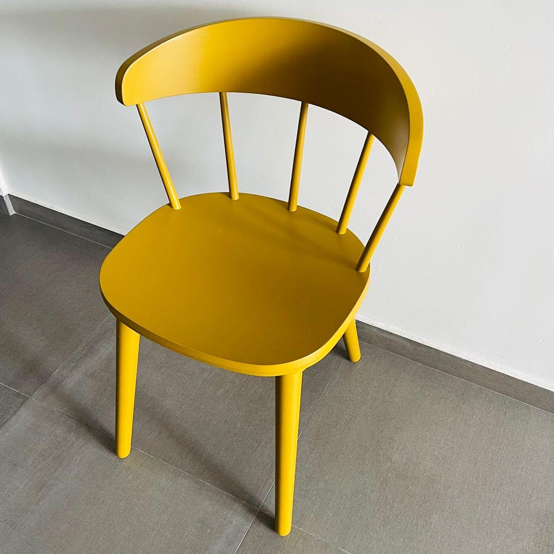 IKEA Yellow Chair, Furniture & Home Living, Furniture, Chairs on Carousell
