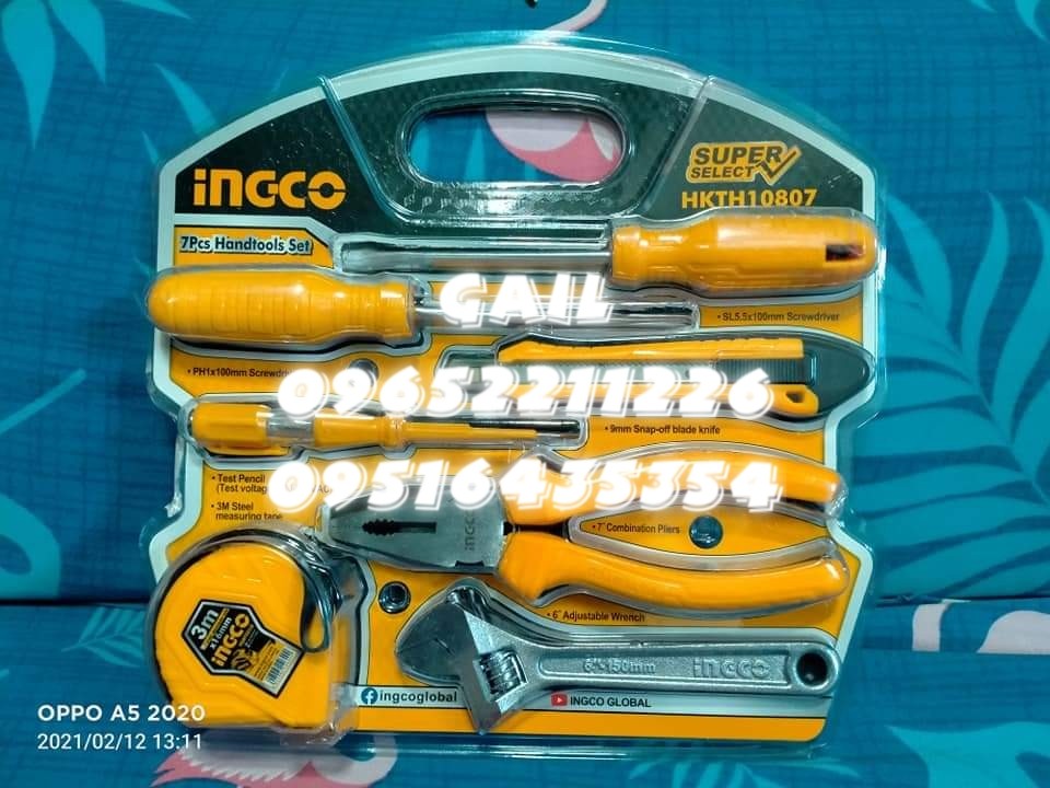 INGCO 7pcs. Hand Tools Set (HKTH10807), Commercial & Industrial