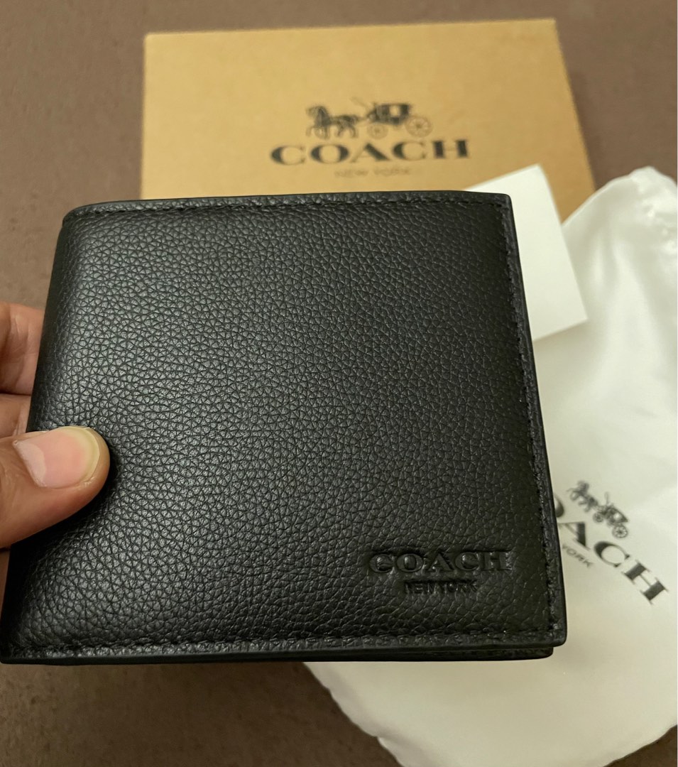 Instock! Coach men wallet with coin pocket, Men's Fashion, Watches