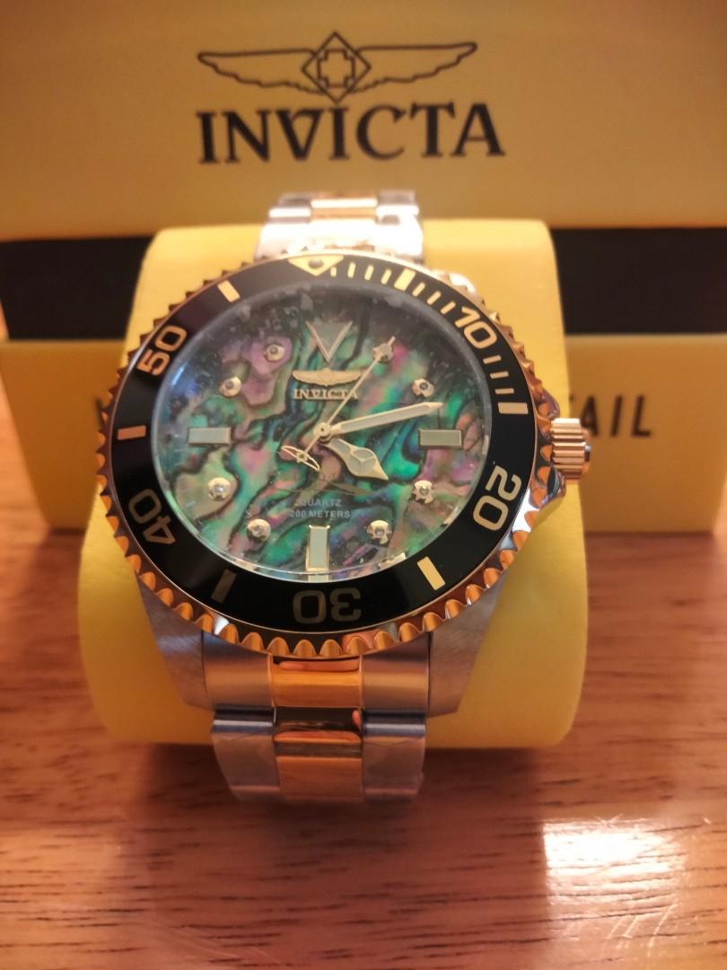 Invicta Pro Diver 0.0336 Carat Diamond Men s Watch w Abalone Dial