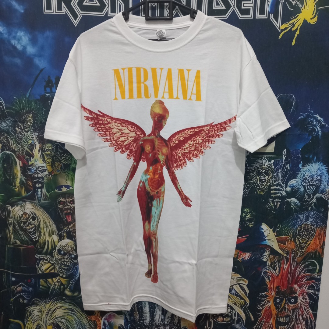 Nirvana IN UTERO 2016 バンドTシャツ - Tシャツ/カットソー(半袖/袖なし)