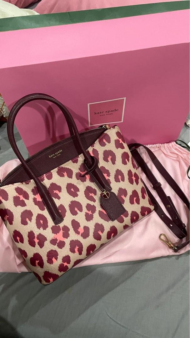 Kate spade margaux leopard large Barang Mewah Tas Dompet di