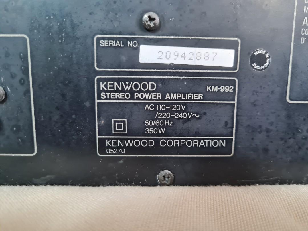 Kenwood stereo power amplifier KM992, Audio, Soundbars, Speakers