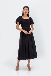 LAB ROSALINE SWEETHEART SMOCKED MAXI DRES