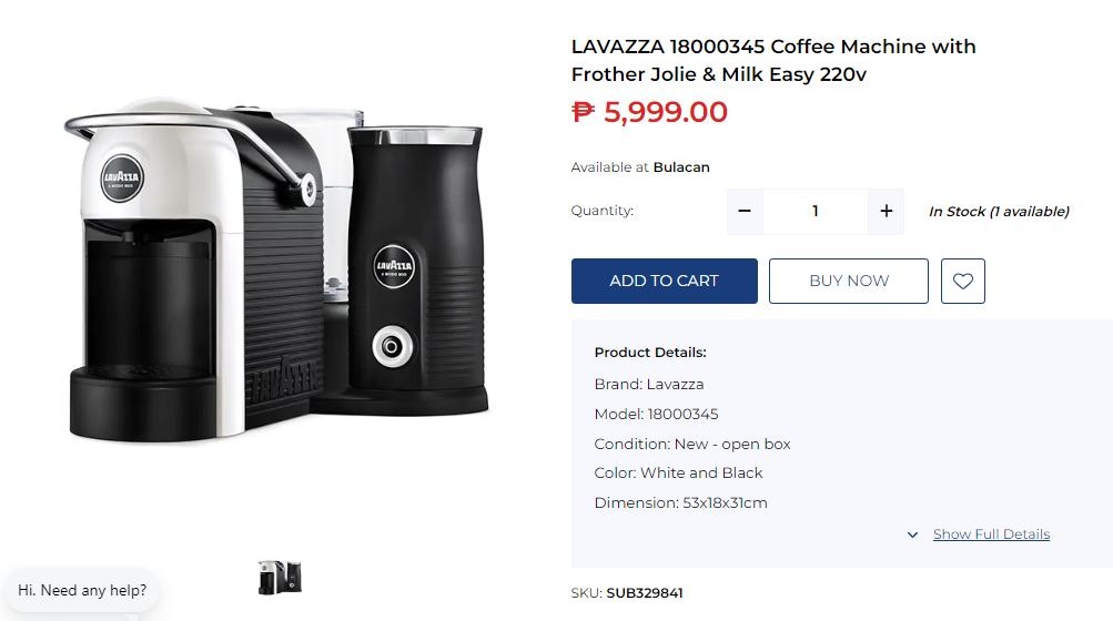 LAVAZZA 18000345 Coffee Machine with Frother Jolie & Milk Easy 220v, TV