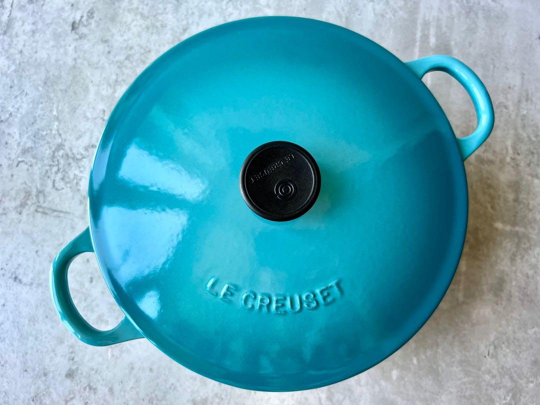 Le Creuset Caribbean Blue 22cm marmite 媽咪鍋, 傢俬＆家居, 廚具和