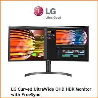 LG 35WN65C 35 inch Curved UltraWide QHD HDR Monitor with FreeSync™