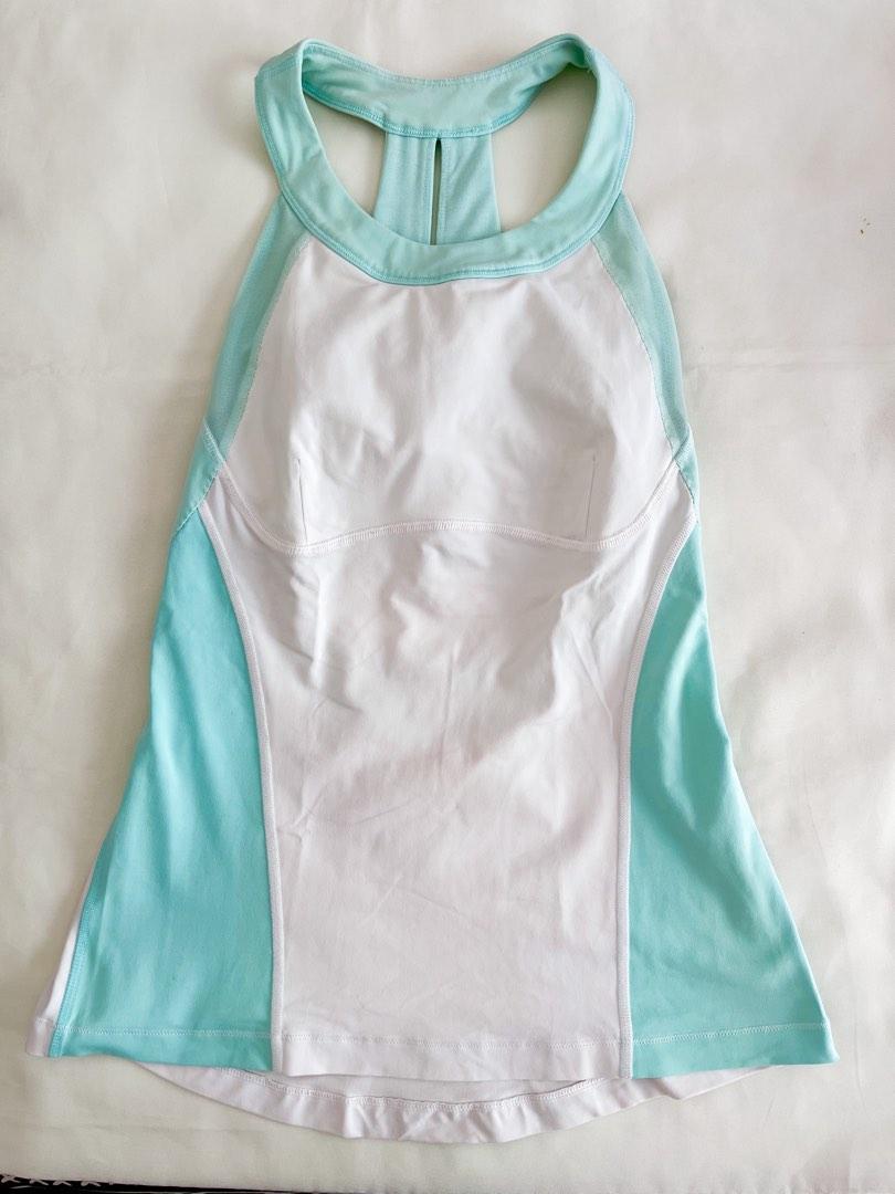 lululemon mint green racerback tank top (Category: Sleeveless) located in Mabalacat. Submitted by beasq (Listing ID 1183575969, Image 1). Description: authentic lululemon mint green and white racerback tank top dot size 6 not padded great condition and quality no issues rfs: decluttering .