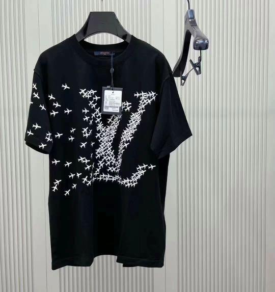 LV airplane logo tshirt, Men's Fashion, Tops & Sets, Tshirts