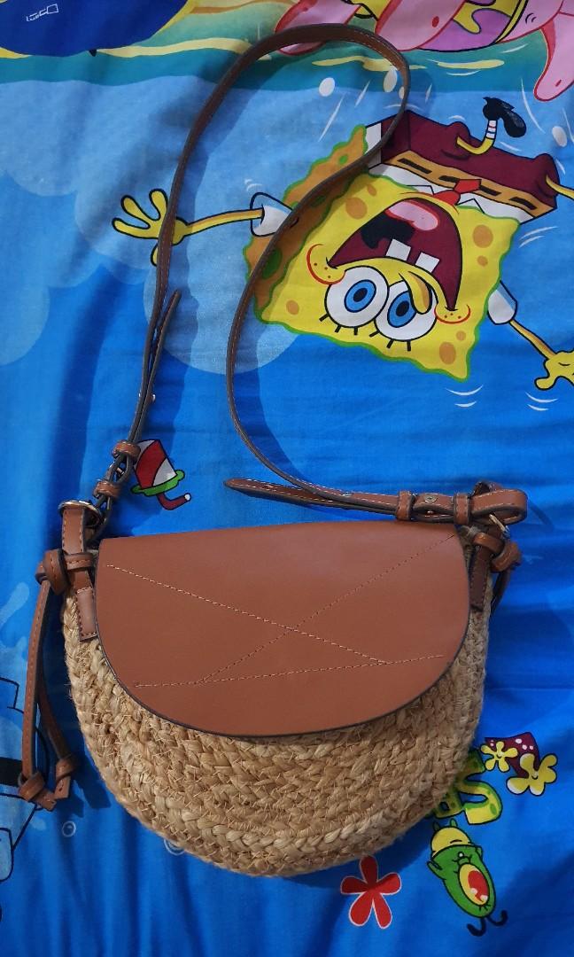 Mango Straw Crossbody Bag, Women's Fashion, Bags & Wallets, Crossbody