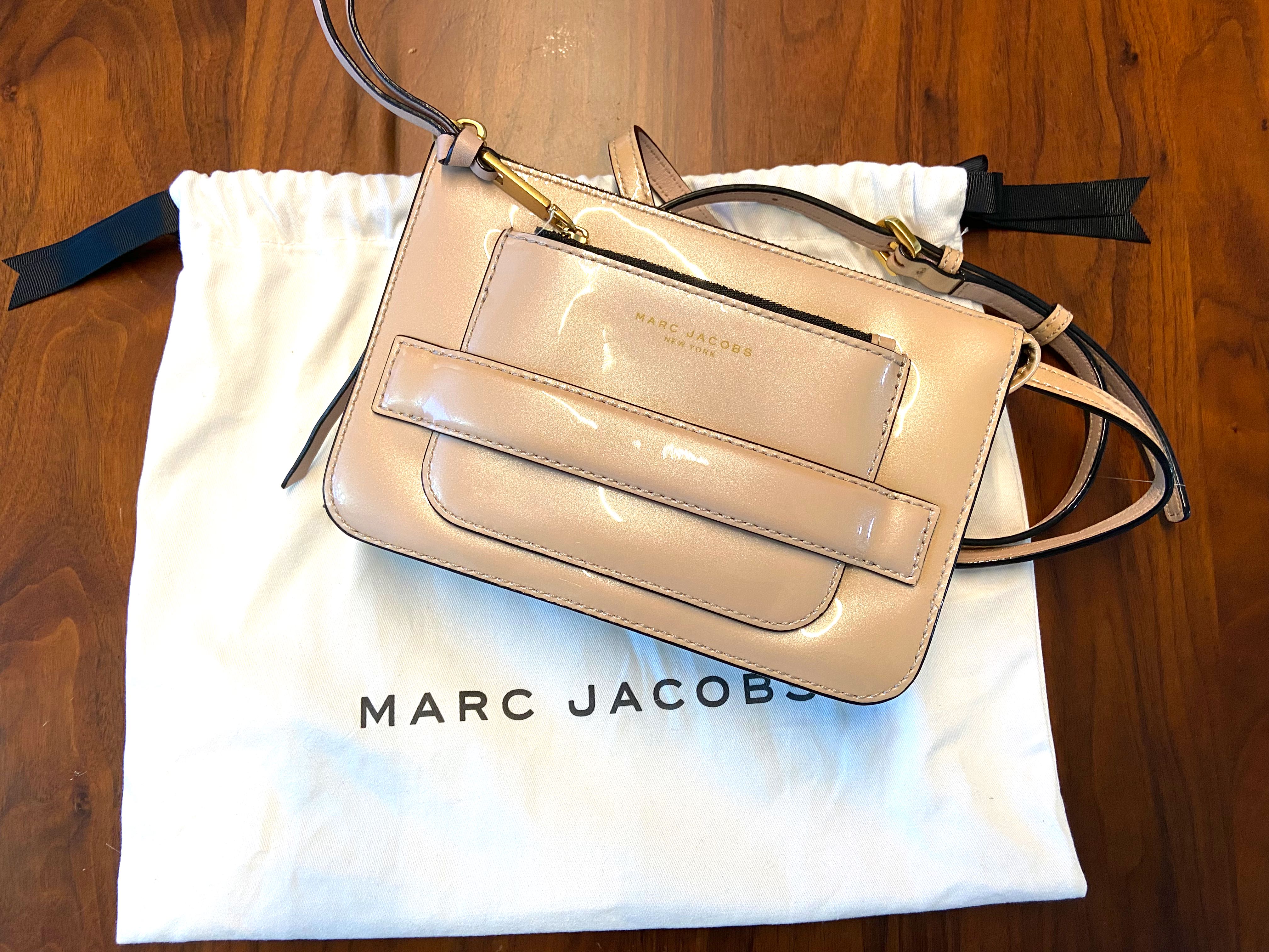 Marc Jacobs Madison Patent Leather Shoulder Bag in Rose Smoke