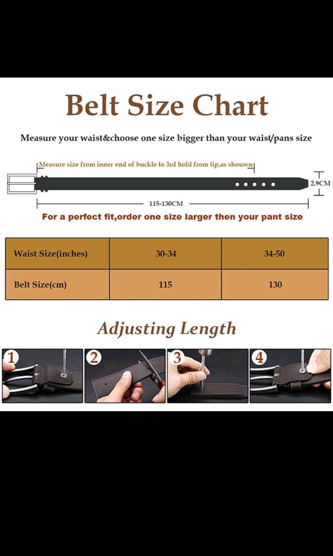 Men s leather belt 115cm Men s Fashion Watches Accessories