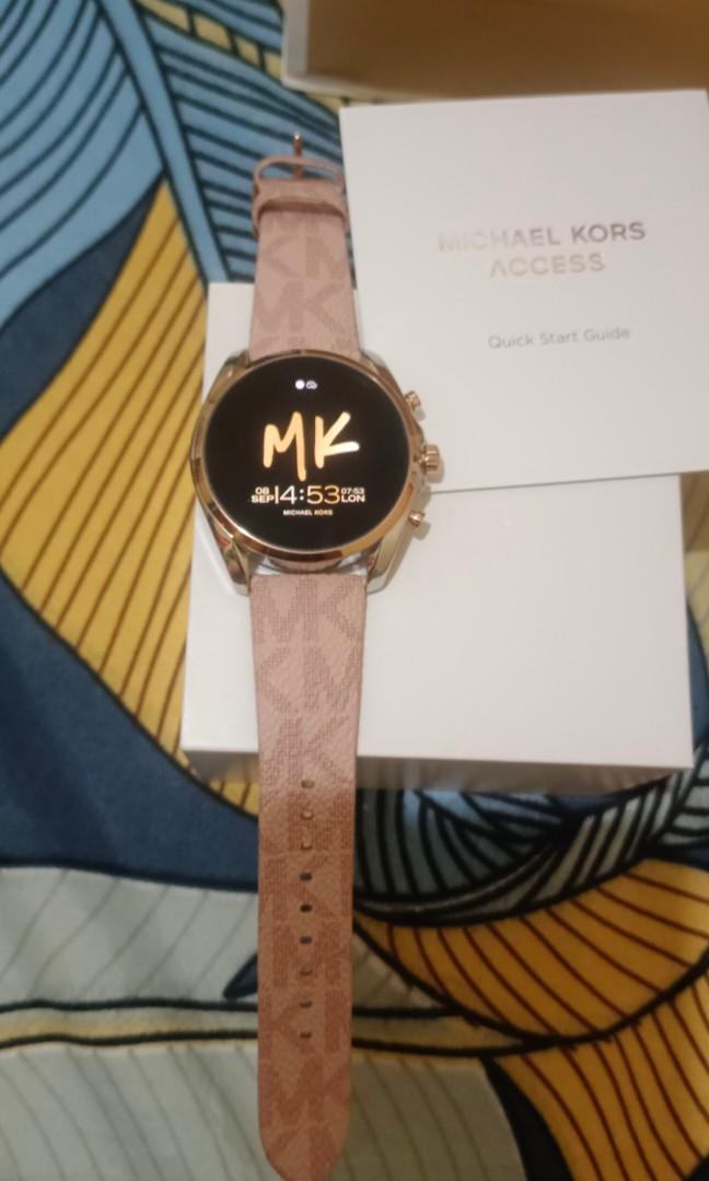 MKT 5137 MICHAEL KORS Gen 6 Bradshaw Pavé Two-Tone Smartwatch and Logo Strap  Set, Women's Fashion, Watches & Accessories, Watches on Carousell