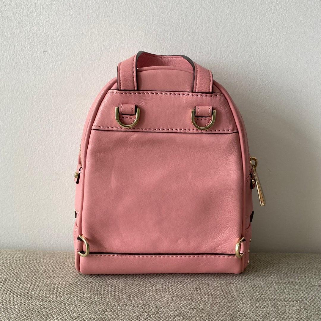 Rhea medium rose studded leather backpack hot sale