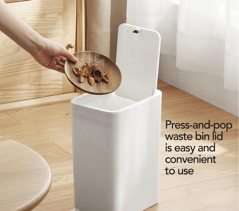 Minimalist Trash Bin 8L, Furniture & Home Living, Cleaning & Homecare Supplies, Waste