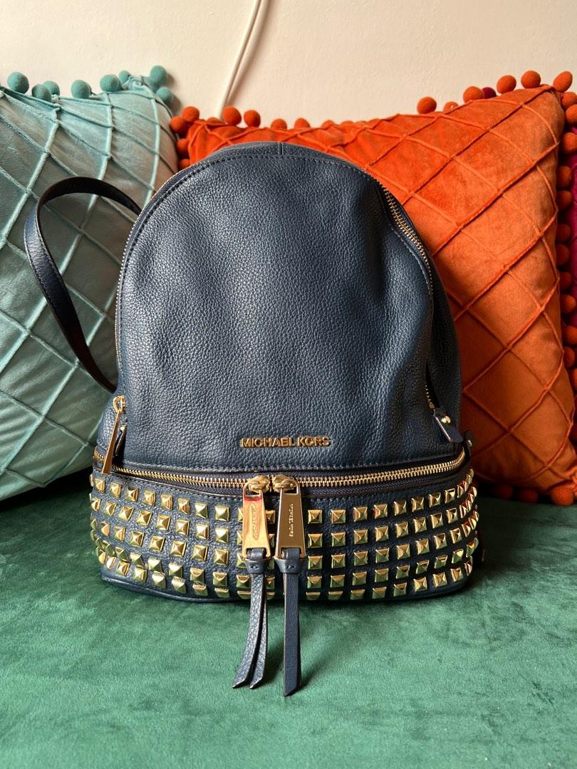 Rhea medium studded pebbled leather backpack cheap
