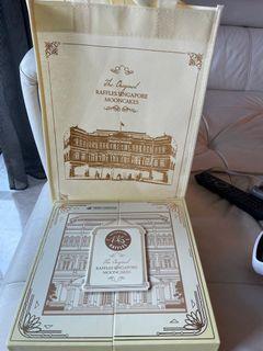 Raffles Mooncakes double yolk academia nuts and white lotus paste baked mooncake - expiry 3rd Oct