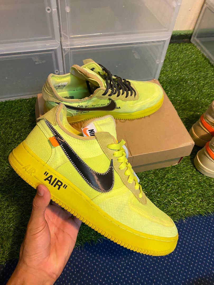 Force 1 Mid Sneakers Nike Neon Off White Off-White X Air Force Low