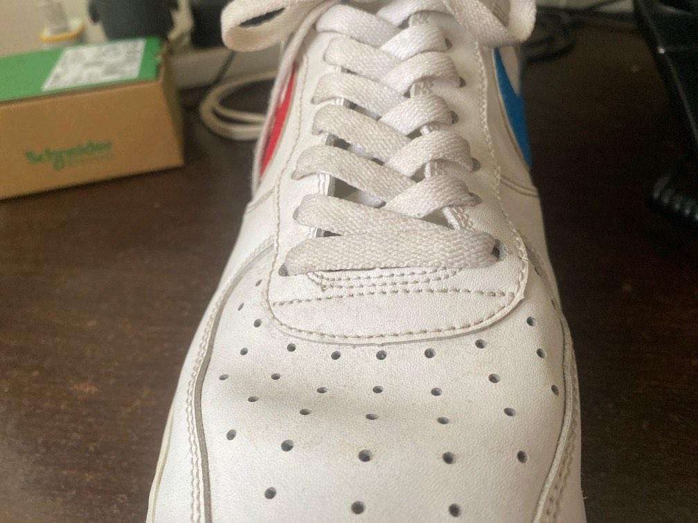 nike air force 1 red blue swoosh