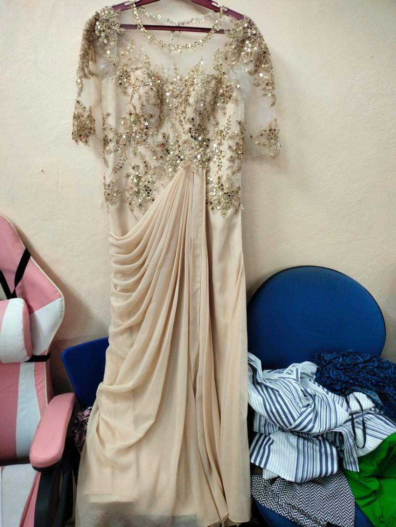 Peach gown sales for ninang