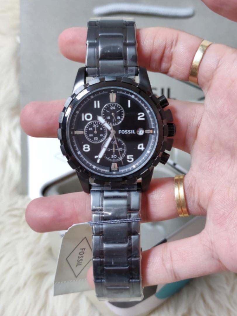 Fossil dean black watch shop