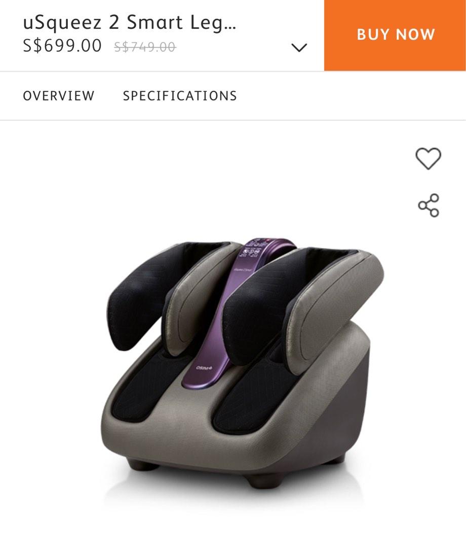 OSIM uSqueez 2 Smart Leg Massager Beauty Personal Care Foot