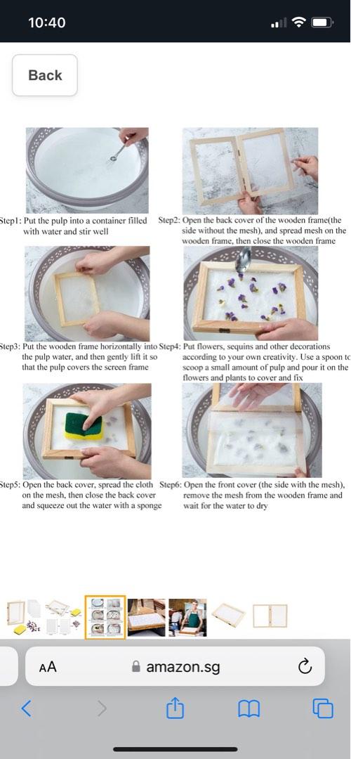 Paper making frame and blender, Hobbies & Toys, Stationery & Craft