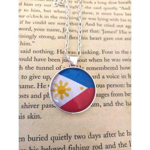 Philippines Flag Pendant Necklace
