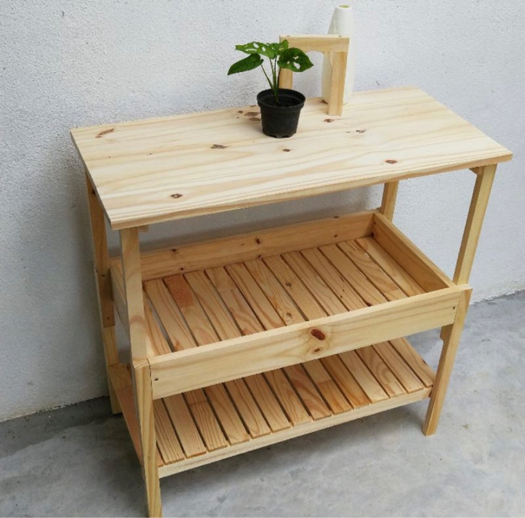 Pine wood Rack, Furniture & Home Living, Furniture, Shelves,