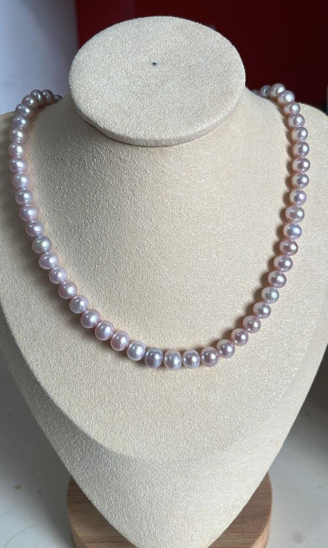 Purple freshwater hotsell pearl necklace