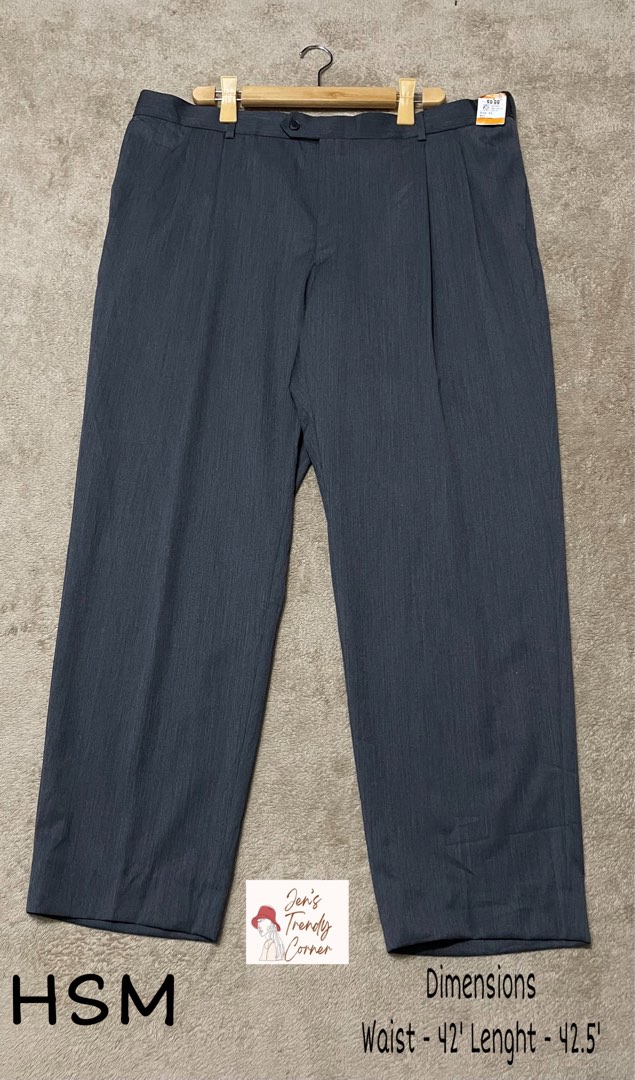 Plus size gray slacks for men, Men's Fashion, Bottoms, Trousers on