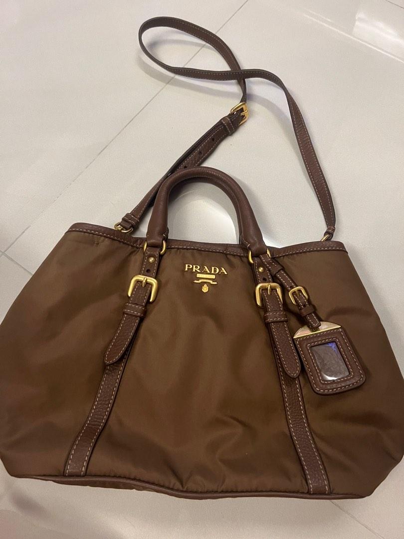 Prada canvas bag, Luxury, Bags & Wallets on Carousell