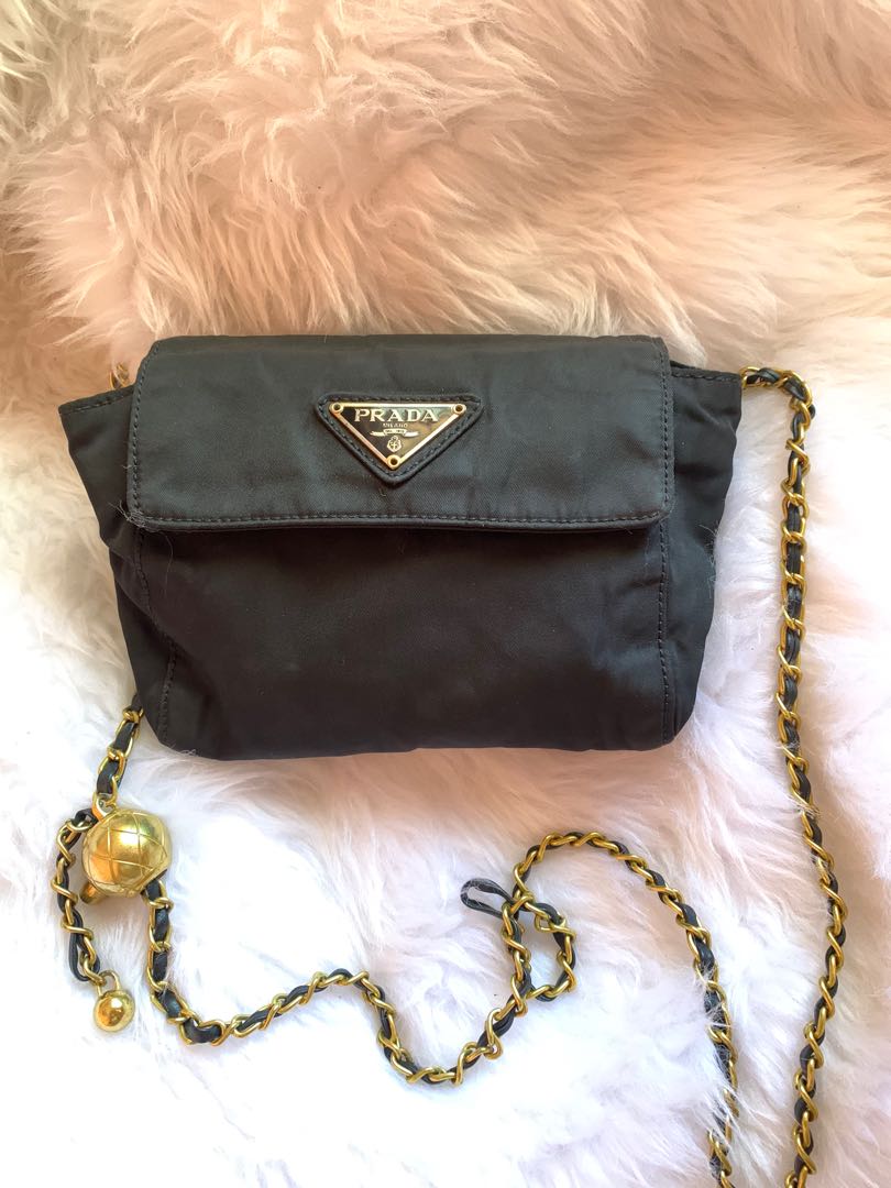 Prada Chain Sling authentic, Luxury, Bags & Wallets on Carousell
