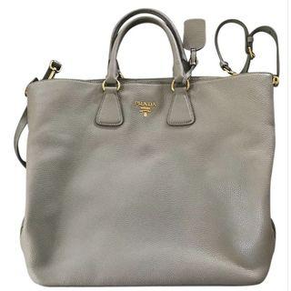 PRADA Vitello Daino BN2419 Pomice Leather Tote