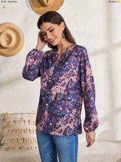 Price is including postage to WM- EMERY ROSE Floral Lantern Long Sleeve Blouse