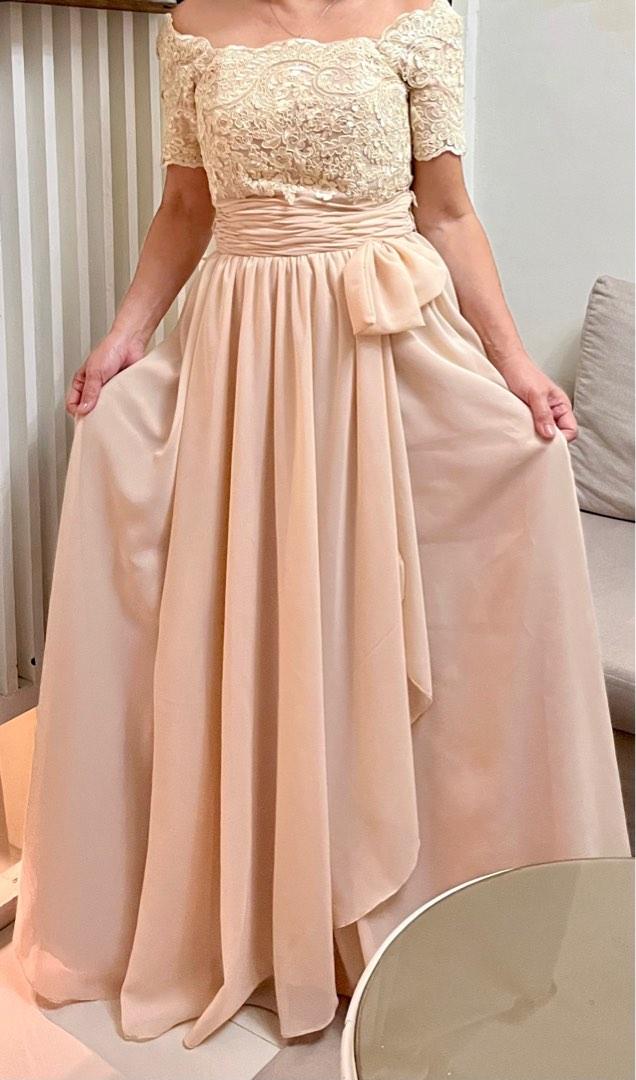 Long Gown Chiffon (Mother of bride-groom/Principal Sponsor) | Lazada PH
