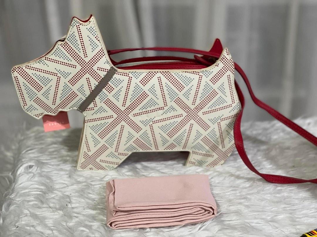 RADLEY DOG UNION JACK SPOT PRINT LEATHER CLUTCH SHOULDER BAG