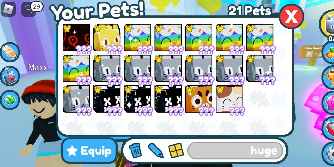 RUSH 20 PCS HUGES PET SIMULATOR X Video Gaming Gaming Accessories 