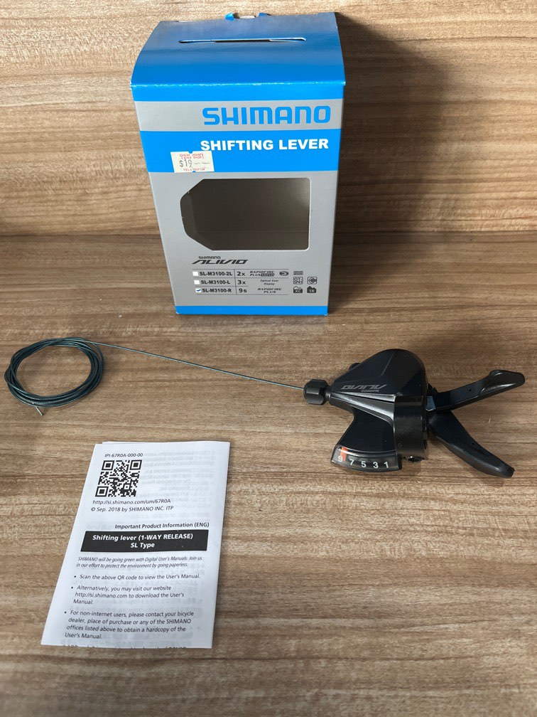 Levier De Vitesse SHIMANO Alivio SL-M3100-R - 9 Vitesses - Noir - Pour Vélos
