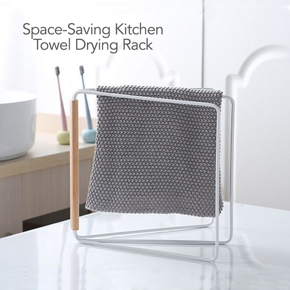 Space-saving Kitchen Cloth Rack, Furniture & Home Living, Kitchenware ...