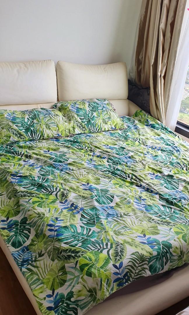 Spotlight bed set 2 pillows case quilt cover double face