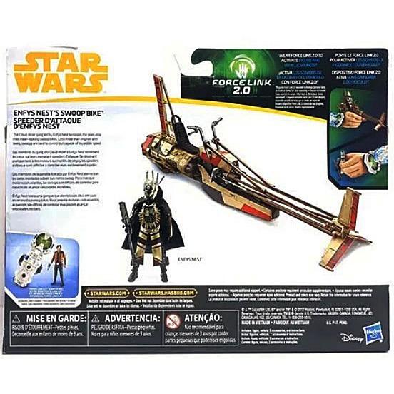 Star Wars La Série noire - Figurine Enfys Nest et speeder d'attaque d