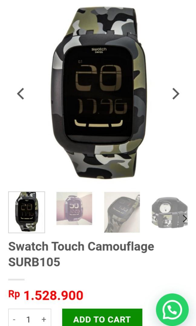 Swatch original touch Type SURB105 Fesyen Pria Jam Tangan di
