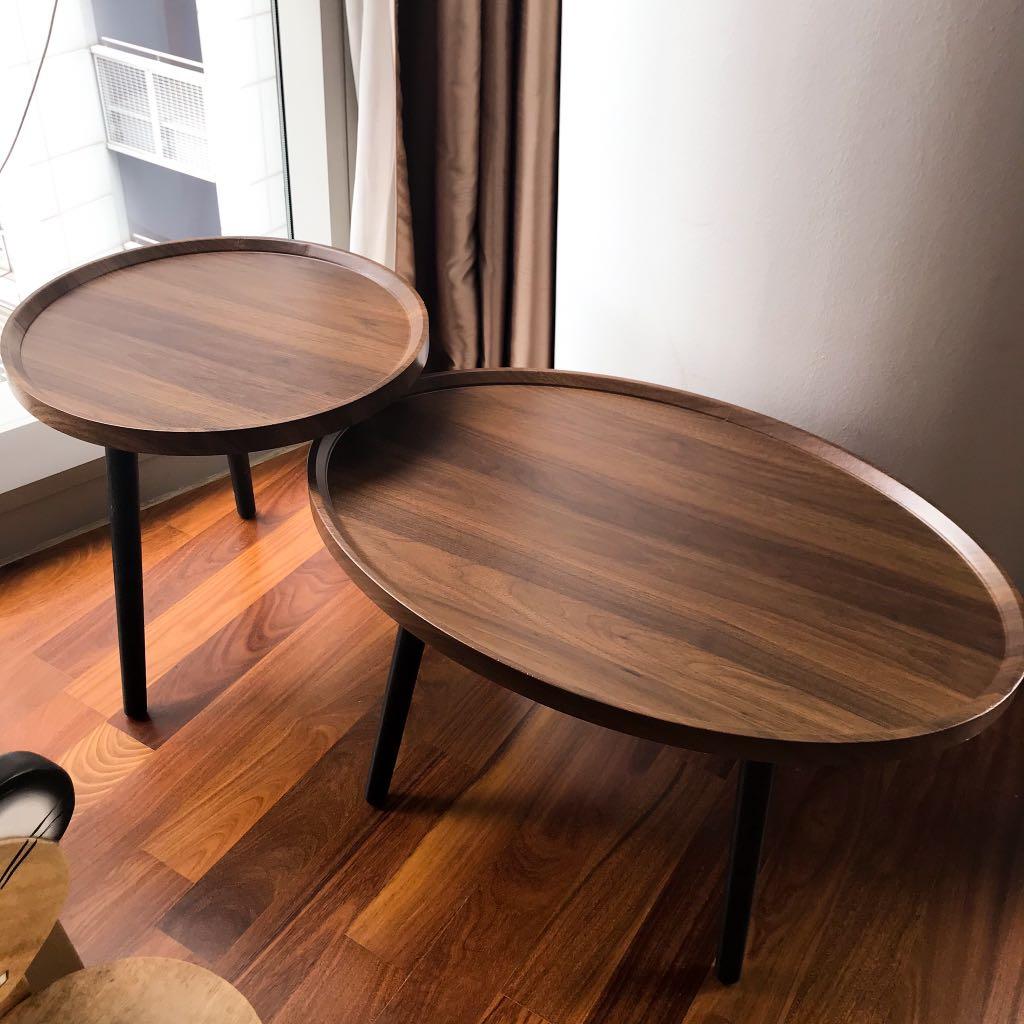 nesting oval coffee table